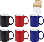 Load image into Gallery viewer, 11oz Color Changeable Sublimation Mug 3 Assorted Colors of Black, Blue and Red, Packed in White Box, Case of 6