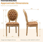 Load image into Gallery viewer, French Country Dining Chairs Set of 4, Vintage Wooden Dining Chairs with PU Leather Upholstered Tufted Seat,Solid Wood Legs&amp;Frame, Farmhouse Kitchen&amp;Living Room Chairs(Orange,4 Pcs)