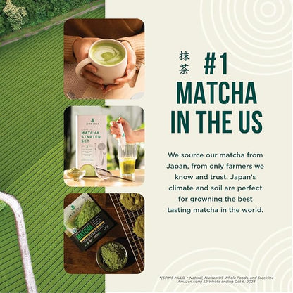 Jade Leaf Matcha Organic Ceremonial Grade Matcha Green Tea Powder - Authentic Japanese Origin - Teahouse Edition Premium First Harvest (3.53 Ounce)