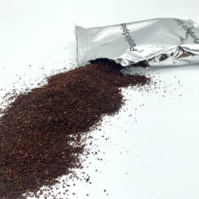 Sarasota Coffee Ground Packets | Gourmet Flavored Medium Roast Bulk Coffee Packs | Pumpkin Spice | Low Acid Mold Free Singles Individual Pouches for 12 Cup Coffee Maker | 2 Ounce Bags, 36 Count