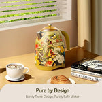 Load image into Gallery viewer, Hazel Quinn X Eduardo Recife Collaboration Electric Kettle - 1.7 Liters (57oz) Stainless Steel Water Kettle, BPA-Free Interior, 1200W Fast Boiling, Cordless, Automatic Shut Off - Floral Printed