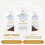 Load image into Gallery viewer, Crockett Light Roast Ground Coffee – Smooth Light Roast Ground Coffee with Bright Flavor, Crisp Finish &amp; Gentle Strength – Perfect for Clean Brewing, Mellow Energy &amp; Daily Coffee Drinks