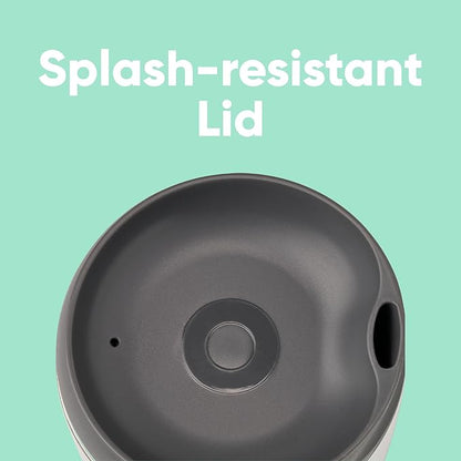 Owala SmoothSip Insulated Stainless Steel Coffee Tumbler, Reusable Iced Coffee Cup, Hot Coffee Travel Mug, BPA Free 20 oz, Gray (Cloudscape)