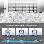 Load image into Gallery viewer, Commercial Under Counter Ice Maker Machine - 120 LBS/Day, Built in Installation, Auto-Clean,Reversible Door, Built 25LBS Ice Storage, Stainless Steel Ice Machine for Home &amp; Business Outdoor Use