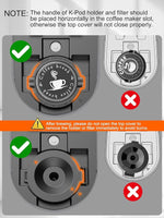 Load image into Gallery viewer, Single Serve Coffee Maker for K-Cup and Ground Coffee, Fast Brew, 6-12 oz Brew Sizes One Cup Coffee Machine Fits 5.5" Mugs, One-Button Small Coffee Maker with Descaling Reminder,Grey