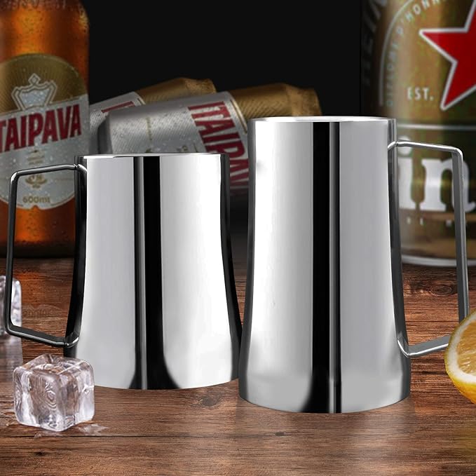 Stainless Steel Coffee Mug, 304 Double Wall Tumbler With Handle, Insulated Beer Stein With Opener, Gifts for Men (20 oz)