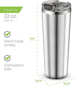 Load image into Gallery viewer, SIPX™ Triple-Insulated Tumblers - 22oz. Premium Modern Tumbler With Lid, insulated Cup Keeps Hot For 6 Hours, Stainless Steel Tumbler Made Of Sustainable Material, Coffee Travel Mug For Home &amp; Office