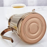 Load image into Gallery viewer, SANQIAHOME 1.8L(60oz) Stainless Steel Hammer Patterned Teapot With Removeable Infuser,Loose leaf cover,Copper