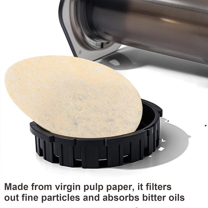600pcs XL Replacement Coffee Filter Paper, Natural Round Coffee Filter Disposable Paper Filters Compatible with Aeropress Coffee Makers and Espresso-Style Coffee Maker
