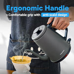 Load image into Gallery viewer, DmofwHi Gooseneck Electric Kettle(1.0L),1000W Electric Tea Kettle of 304 Stainless Steel,Auto Shut off,Water Kettle for Coffee and Tea-Grey