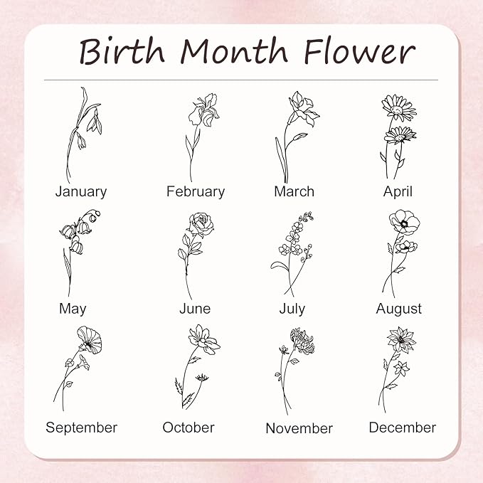 Personalized 40 Oz Tumbler with Handle and Straw, Custom Cup with Name & Birth Flower, Stainless Steel Travel Coffee Tumbler,Personalized Christmas Birthday Gifts for Women, Teen Girls