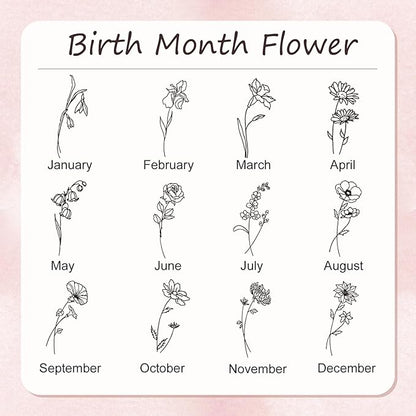 Personalized 40 Oz Tumbler with Handle and Straw, Custom Cup with Name & Birth Flower, Stainless Steel Travel Coffee Tumbler,Personalized Christmas Birthday Gifts for Women, Teen Girls