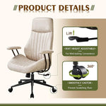 Load image into Gallery viewer, High Back Office Chair,Modern Swivel Office Chair,Brown Suede Fabric Gaming Chair,Height Adjustable Home Office Desk Chair with Lumbar Support