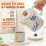 Load image into Gallery viewer, 1.0-Liter Ceramic Electric Kettle, 1000W Rapid Boil, Tea Kettles Pot &amp; Hot Water Boiler For Coffee &amp; Tea, Teapot Auto Shut-Off, Boil-Dry Protection