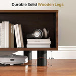 Load image into Gallery viewer, Mid-Century Modern 39.4" Coffee Table - Leaf-Shaped Wood Center Table with Storage, Retro Fluted Central Table with Sliding Door &amp; Large Hidden Compartment, for Living Room, Office, Walnut