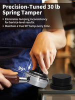 Load image into Gallery viewer, 53.3mm Espresso Accessories，53.3mm Espresso Tamper Tools, Spring-Loaded Coffee Tamper, Coffee Distributorr, Puck Screen, Anti Slip Mats Coffee Tamper for 54mm Portafilter