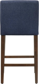 Load image into Gallery viewer, CHITA Counter Height Bar Stools Set of 2, 27" H Seat Height Upholstered Barstools, Fabric in Midnight Blue