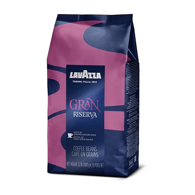 Lavazza Gran Riserva Whole Bean Coffee Blend, Dark Espresso Roast, 2.2LB Bag Authentic Italian