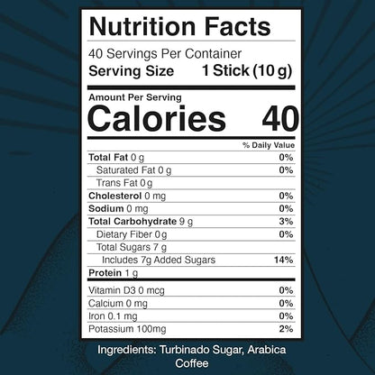 Oriente Dark Roast Instant Coffee, 40 ct, Sweetened Espresso – 100% Arabica Coffee, Instant Hot or Iced Coffee - Just add water