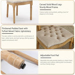 Load image into Gallery viewer, French Country Dining Chairs Set of 6, Vintage Wooden Dining Chairs with Fabric Upholstered Tufted Seat,Solid Wood Legs&amp;Frame, Farmhouse Kitchen&amp;Living Room Chairs(Beige,6 Pcs)