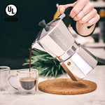 Load image into Gallery viewer, GROSCHE Milano Stovetop Espresso Maker Moka Pot 6 espresso Cup - 9.3 oz, Silver - Cuban Coffee Maker Stove top coffee maker Moka Italian espresso greca coffee maker brewer percolator