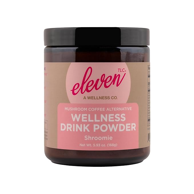 Eleven TLC, Shroomie Master Mind Coffee Substitute, Caffeine-Free Energy, 8 Mushrooms + Superfoods, Developed by MD, Non-Reactive Glass Jar