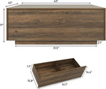 Load image into Gallery viewer, 43” Square Coffee Table with Storage, Modern Large Square Center Table with 2 Drawers, Wood Coffee Table for Living Room, Walnut
