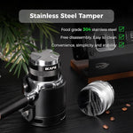 Load image into Gallery viewer, IKAPE Coffee Products, 53mm Coffee Distributor &amp; Hand Tamper, Adjustable Depth Espresso Distributor Fits All 53mm Espresso Portafilter, Compatible with 54MM Breville Bottomless Portafilter (Black)