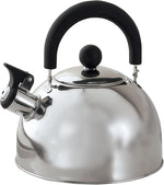Load image into Gallery viewer, Stainless Steel Whistling Tea Kettle, Made of 100% Durable Stainless Steel, Flip Top Spout, Light Handle – Holds 2 Quarts, by Home-Style Kitchen