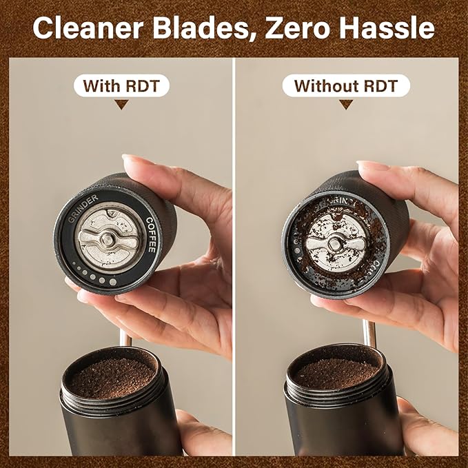 KitchenTour Organic Coffee Kit - Wooden Dosing Cup & 8ml Anti-Static Sprayer - 2-in-1 Barista Set for Espresso/Cold Brew