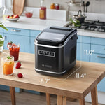 Load image into Gallery viewer, ecozy Smart Ice Maker, Portable Ice Makers Countertop with App &amp; Voice Control, 9 Bullet Ice in 6 Mins, 26lbs/24Hrs, Self-Cleaning Ice Machine with Ice Scoop Basket and Bag for Home Kitchen Office RV