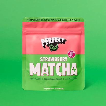 Perfect Ted Matcha | Summer Berry 75g | Ceremonial Grade Matcha Latte Powder | Japanese Matcha Tea Powder | Matcha Fuel (30 Servings)