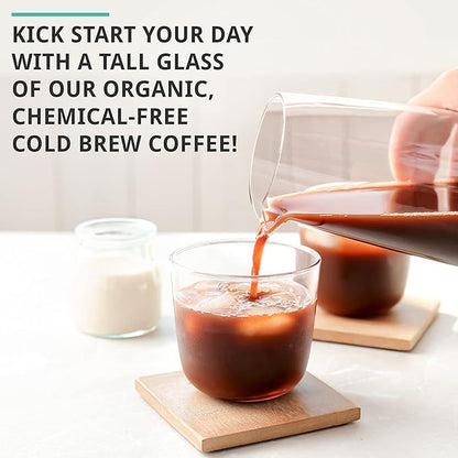 Cold Brew Organic Breakfast Blend Coffee, Coarse Ground, Medium Roast, 1 LB, for Cold Brewing & French Press