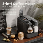 Load image into Gallery viewer, Espresso Machine with Integrated Automatic Milk Frother - Single-Serve Coffee Maker Capsule Compatible, One Touch Latte &amp; Cappuccino, Single or Double Shot Espresso Maker