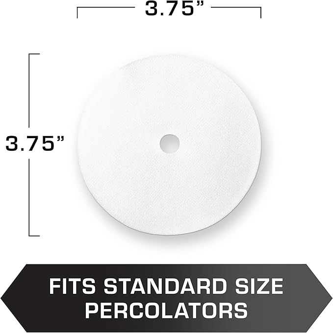 COLETTI Percolator Coffee Filters — Disc Coffee Filters For Percolators – For Bozeman, Butte, & Scoutmaster Camping Coffee Makers – Perfectly Tasteless, Mesh Filter [100 pack, Paper, 3.75”]