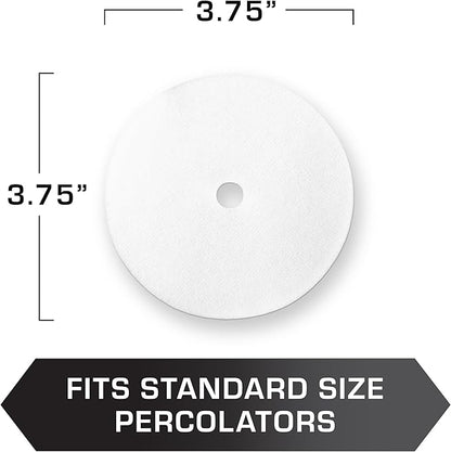 COLETTI Percolator Coffee Filters — Disc Coffee Filters For Percolators – For Bozeman, Butte, & Scoutmaster Camping Coffee Makers – Perfectly Tasteless, Mesh Filter [100 pack, Paper, 3.75”]