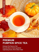 Load image into Gallery viewer, TeeLux Pumpkin Spice Black Tea Bags, Mellow Black Tea with Cinnamon, Cloves, Ginger &amp; Creamy Pumpkin Flavor, Warm &amp; Aromatic, 100 Count