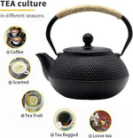 Load image into Gallery viewer, Japanese Tetsubin Tea Kettle Set with Cups, Cast Iron Teapot with Stainless Steel Infuser and Enameled Interior (900ml)