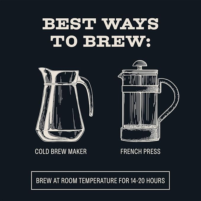 Bizzy Cold Brew Coffee | Decaf Blend | Water Process | Coarse Ground Coffee | Micro Sifted | Specialty Grade | 100% Arabica | 1 LB