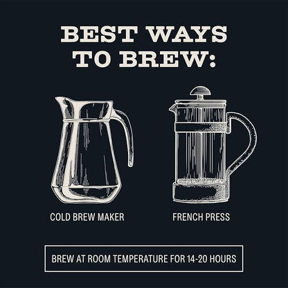 Bizzy Cold Brew Coffee | Decaf Blend | Water Process | Coarse Ground Coffee | Micro Sifted | Specialty Grade | 100% Arabica | 1 LB