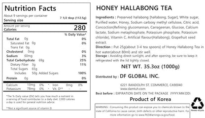 Damtuh Honey Jeju Hallabong Tangerine Preserves Tea – Natural Sweetness with Real Tangerine Slices, No Artificial Additives – Perfect for Tea, Jam, or Salad Dressing – 2.2lb 1000g