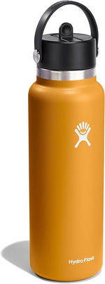 Load image into Gallery viewer, Hydro Flask Water Bottle - Insulated Stainless Steel - Wide Straw Lid, Non Spill, Leakproof in 40 Oz Fossil Brown