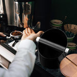 Load image into Gallery viewer, Espresso Knock Box with Walnut Lid for Coffee Grounds, Espresso Machine Accessory, Easy Disposal of Coffee Pucks, Removable Knock Bar(Black)