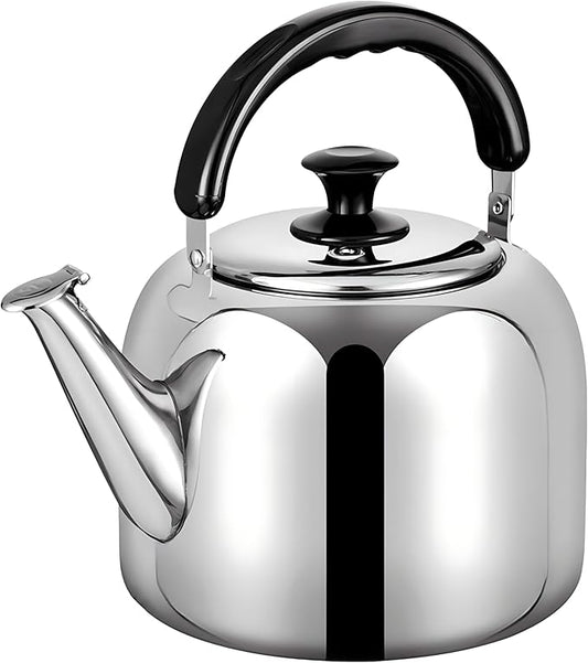Whistling Stovetop Tea Kettle,Food Grade 316 Stainless Steel,Hot Water Fast to Boil,Stovetop Kettle with Ergonomic Handle,3.1 Quart Capacity