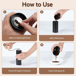 Load image into Gallery viewer, Manual Coffee Grinder, 420 Stainless Steel Conical Burr Hand Coffee Bean Grinder, Adjustable Grind Setting For Espresso, Pour Over, French Press (Black)