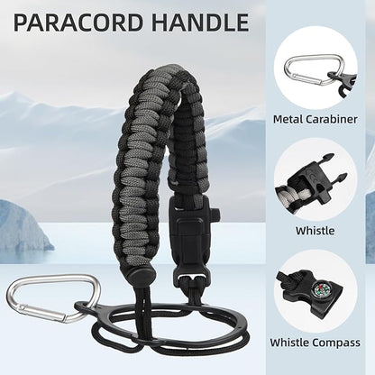 Gallon Insulated Water Bottle with Straw,128 oz 3 Lids Water Jug with Carrying Bag,Paracord Handle, Double Wall Vacuum Stainless Steel Metal Flask,Dark Red