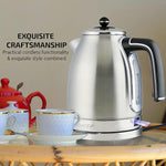 Load image into Gallery viewer, OVENTE 1.7L Electric Kettle, 1500W Fast Boiling Water Heater for Coffee or Tea with Stainless Steel BPA-Free and Cordless Body, Auto Shut-Off, Boil-Dry Protection and Removable Filter, Silver KS777S