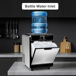 Load image into Gallery viewer, Nugget Ice Maker – 40 lbs/Day Countertop Ice Machine with 10Lbs Storage Bin, Chewable Ice Machine Maker Self-Cleaning, Stainless Steel, Dual Water Inlet Mode, Portable for Home Kitchen Bar Office