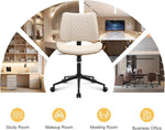 Load image into Gallery viewer, BV Home Office Chair No Arms with Wheels, Armless Small Desk Chair,Task Computer Office Desk Chair for Casual Office Small Space,Study Room,Reading Room(Beige)