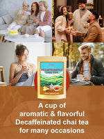Load image into Gallery viewer, TeeLux Decaf Chai Black Tea, Decaffeinated Black Tea with Cinnamon, Ginger, Cardamom, Star Anise, Robust &amp; Spicy Flavor, 100 Count